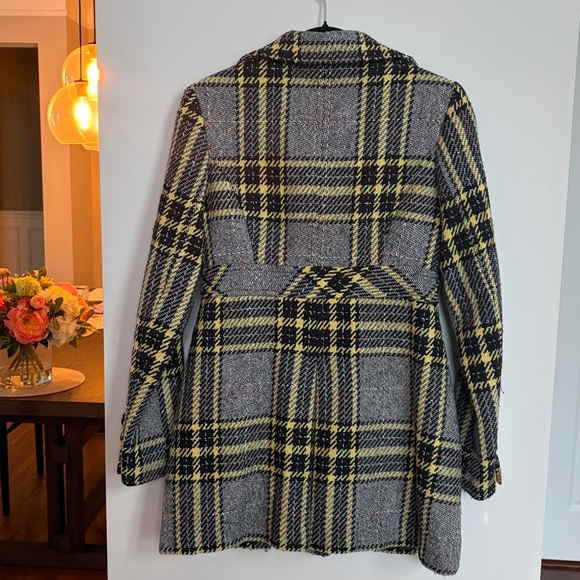 American Rag Plaid Pea Coat Small - Picture 2 of 10